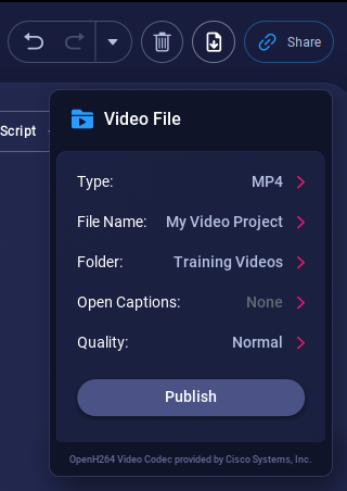 upload options
